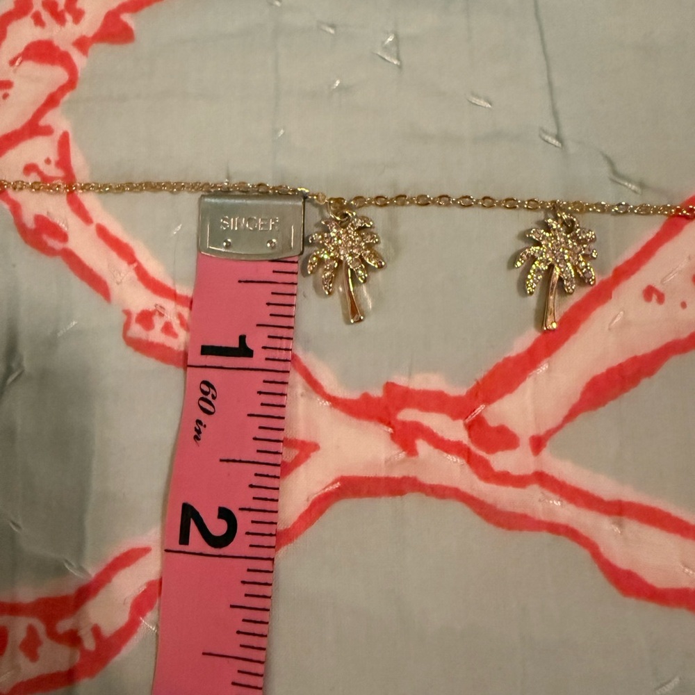 Lilly Pulitzer Sparkling Palm Trees Necklace & Bracelet Set EUC - Picture 7 of 14